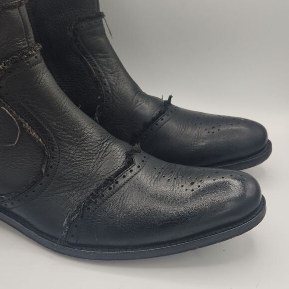 Blackstone Leather Distressed wingtip Western Boots - Picture 2 of 9